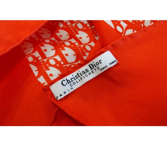 Dior Red Monogram Vintage Scarf - 1960’s - Picture 6 of 6
